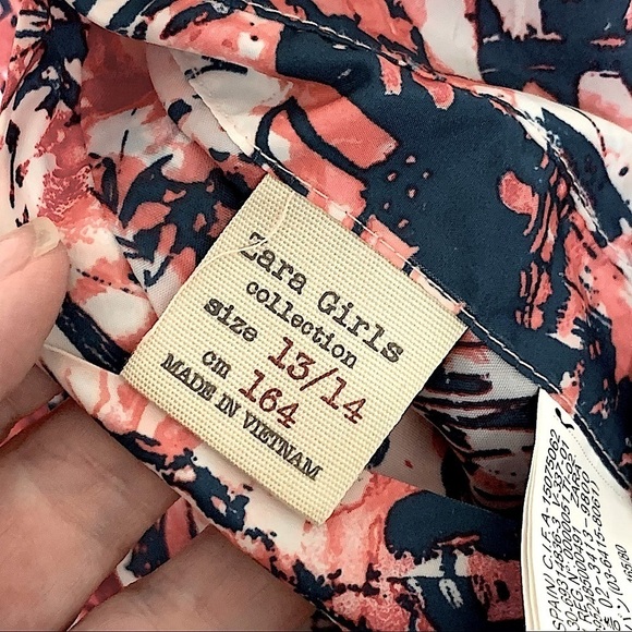 ZARA Girls Collection Pink/Pink Print Reversible Windbreaker Jacket Size 13/14 - Picture 5 of 11